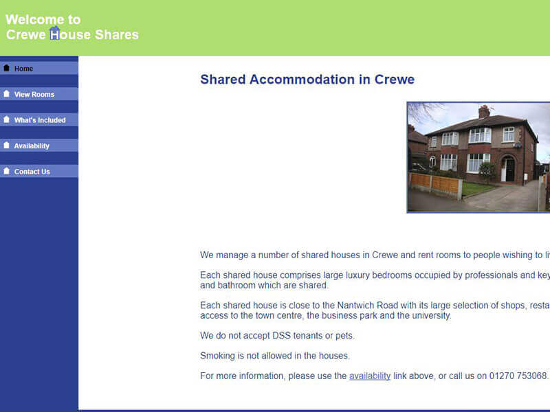 Crewe Shared Houses before