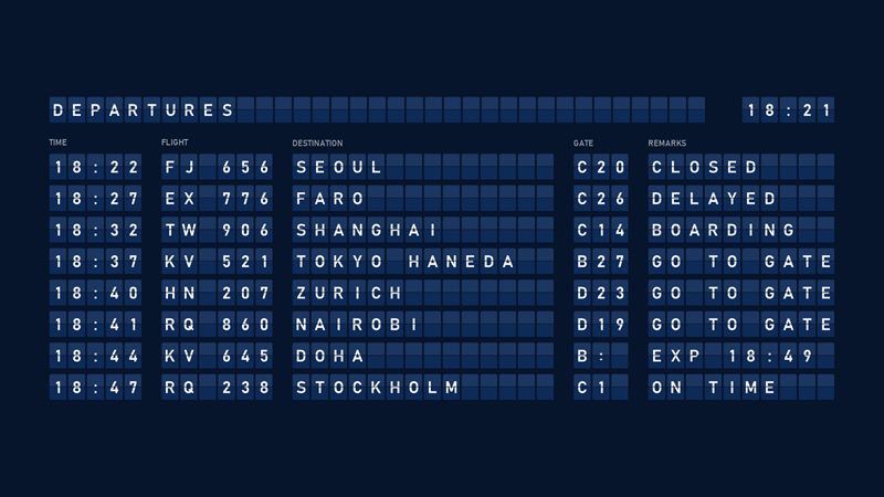Departure Board Screensaver screenshot