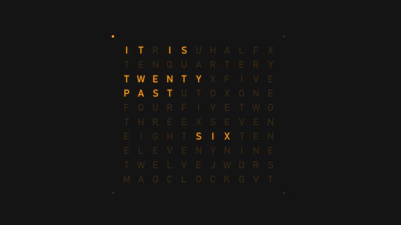 Word Clock Screensaver screenshot
